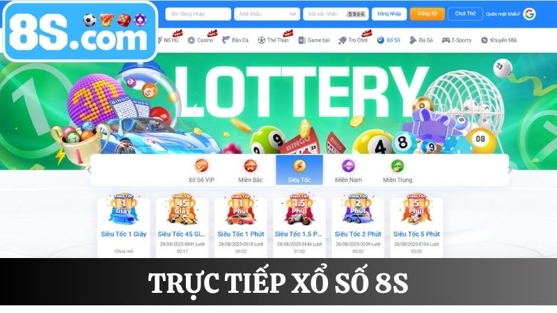 trực tiếp xổ số 8S