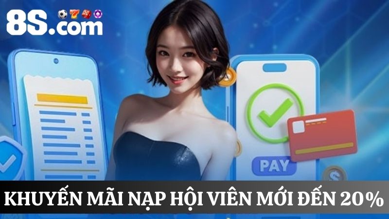khuyến mãi nạp hội viên mới thưởng đến 20%