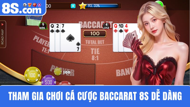 cách tham gia chơi Baccarat 8S