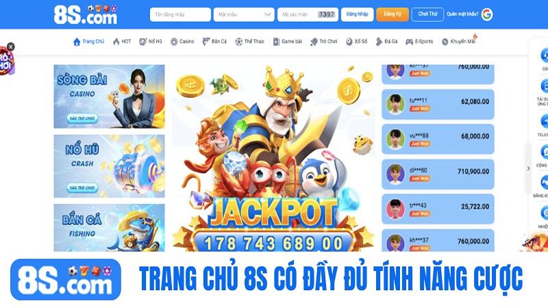 tính năng 8S trang chủ